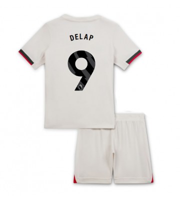 Chelsea Liam Delap #9 Udebanetrøje Børn 2025-26 Kortærmet (+ Korte bukser)